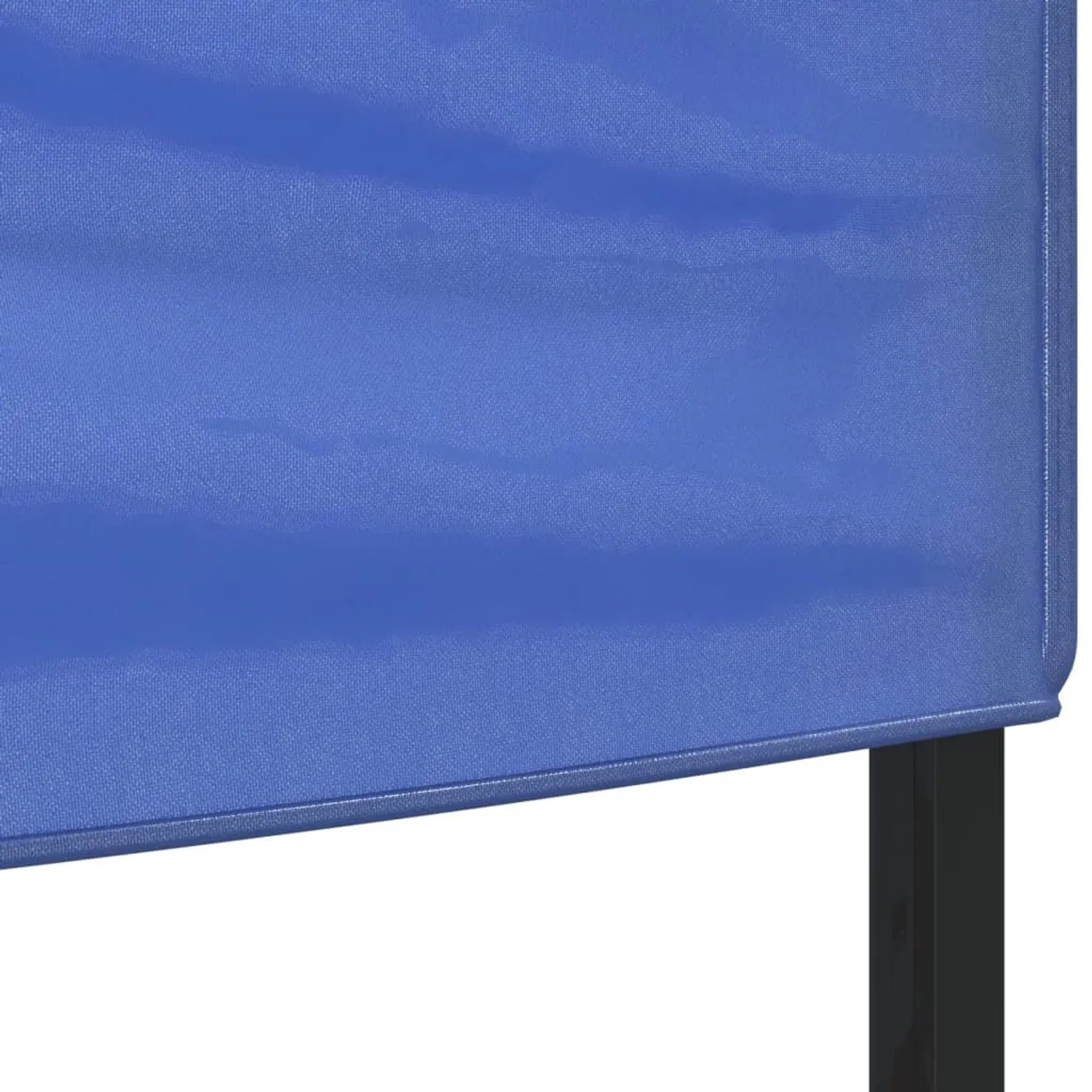 Detailansicht: Blaues, faltbares Partyzelt 3x3 m von vidaXL. Markise mit Stahlrahmen.