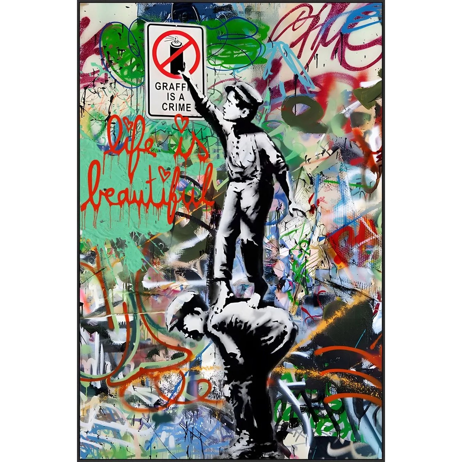 Art Universe Leinwandbild Grafitty! 80 x 120 cm