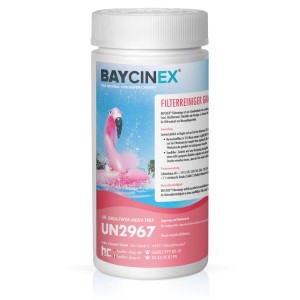 Baycinex Filterreiniger Granulat 1kg für Pool Filter. Entkalkt Kartuschen, Sand, Filterglas.