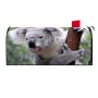 Schwarzer US Briefkasten mit Koala Motiv. Amerikanischer Postkasten für Wand- oder Standmontage.