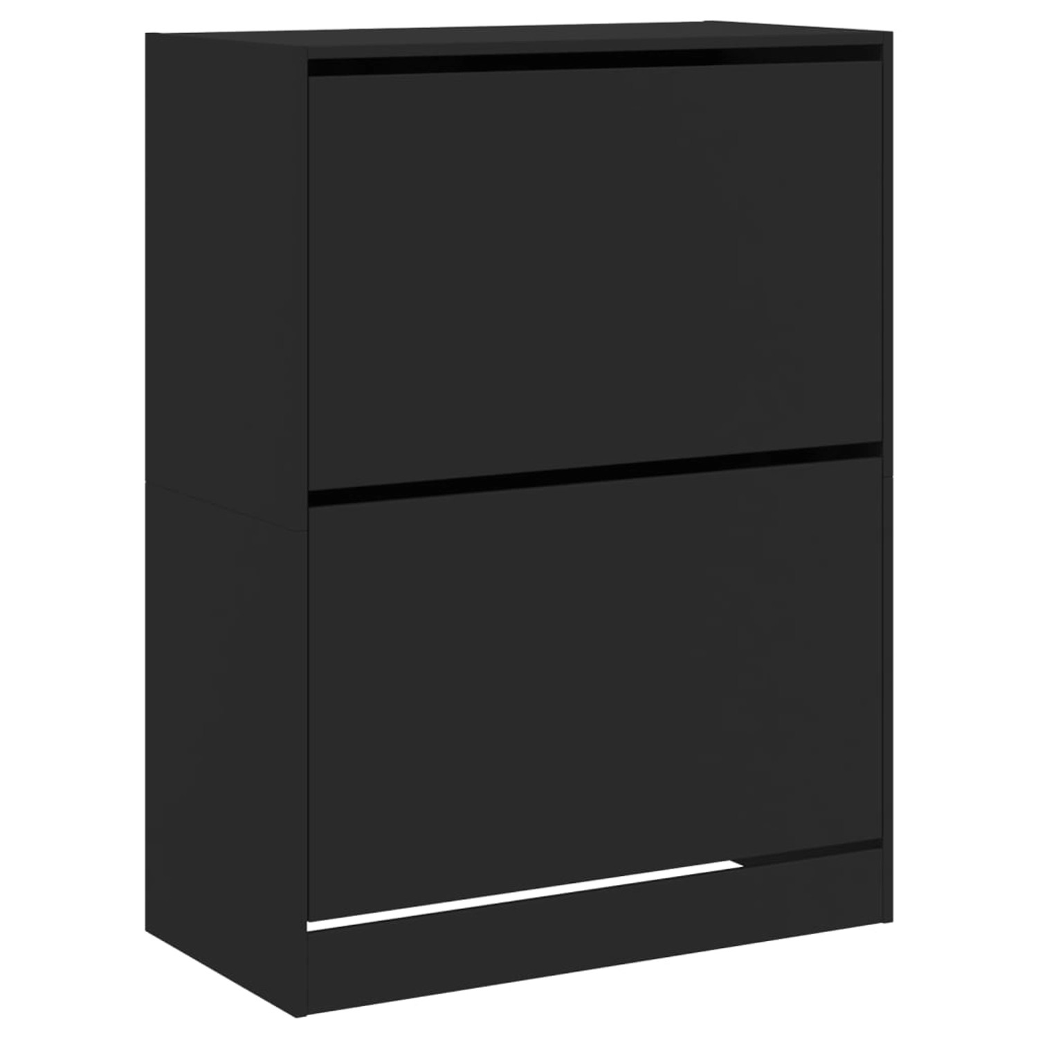 vidaXL Schuhschrank mit 2 Klappen Schwarz 80x42x108 cm 3214400 günstig online kaufen