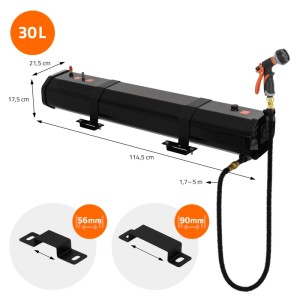 ML-Design Camping-Solardusche 30L fürs Autodach mit Pumpe und Brause