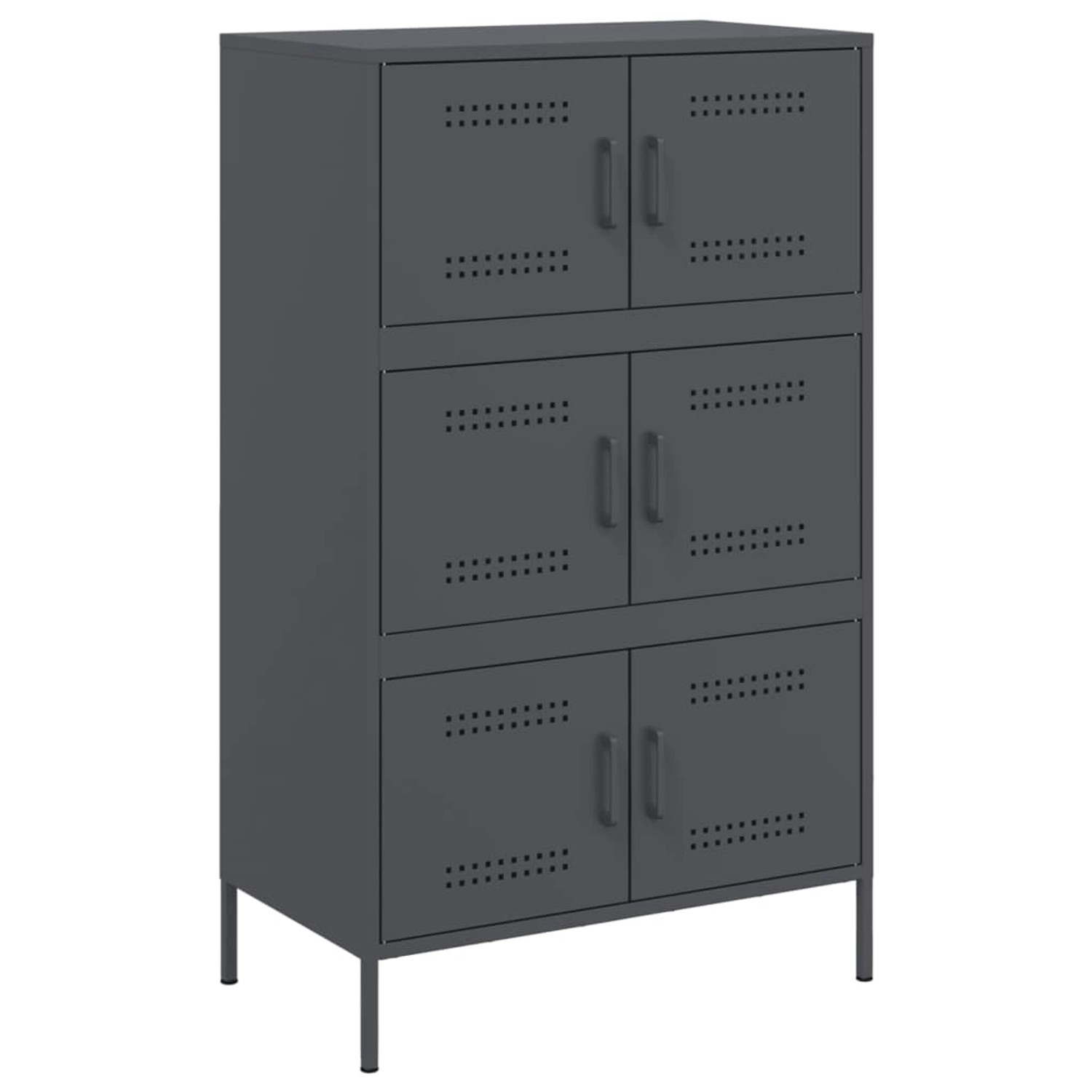 vidaXL Highboard Anthrazit 68x39x113 cm Stahl 842960 günstig online kaufen