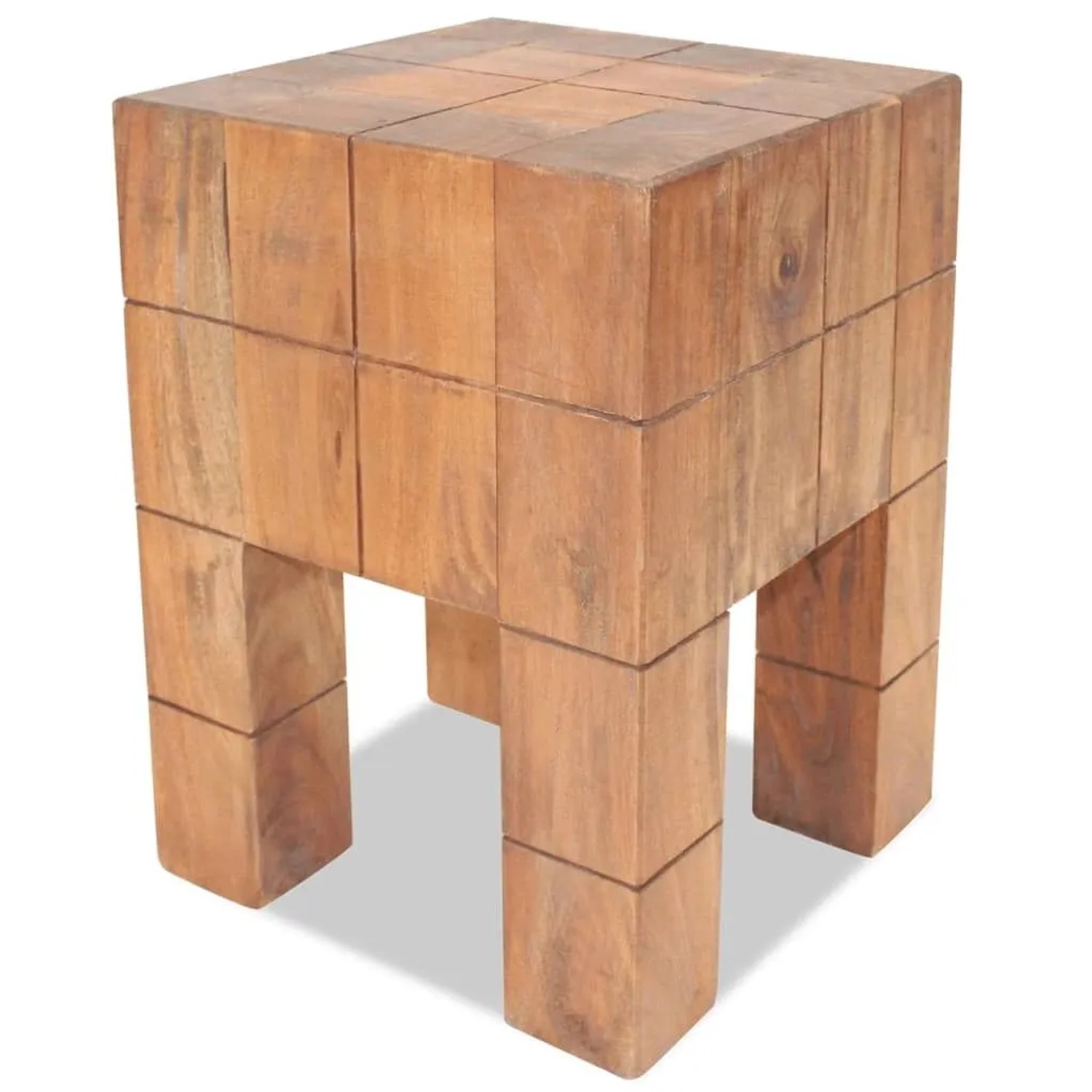 vidaXL Sitzhocker Massives Mahagoniholz 244502
