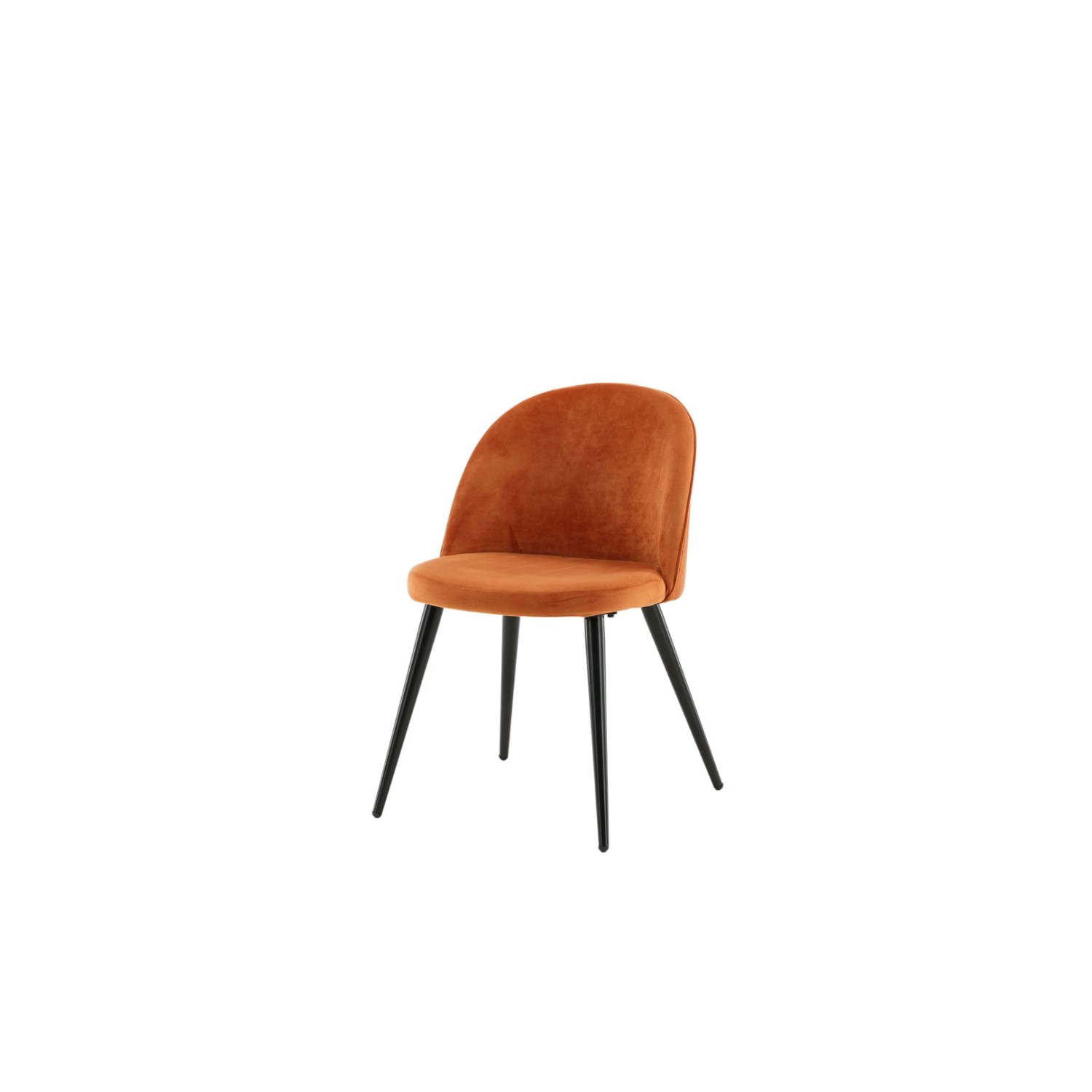 ebuy24 Velvet Esszimmerstuhl Velour Orange Schwarz günstig online kaufen