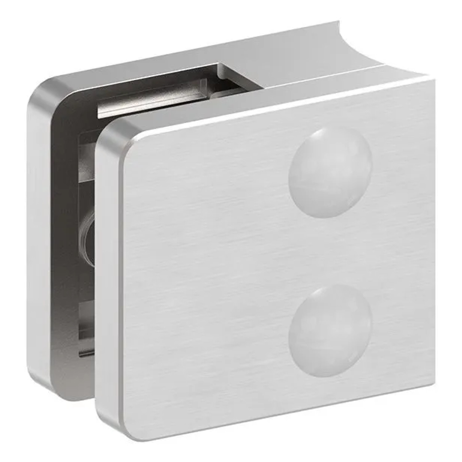FeNau Glasklemme V2A 45 X 45 X 26 mm Für Rohr 42,4 mm Eckig AbZ