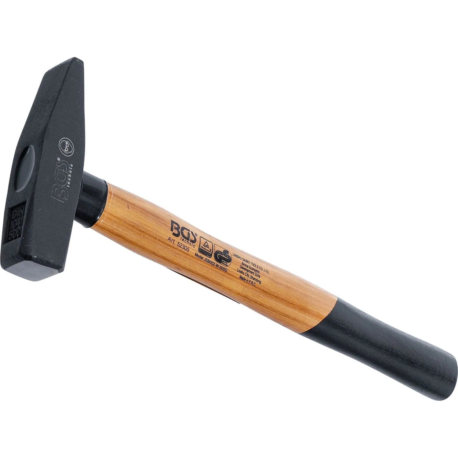 BGS Schlosserhammer Hickory Stiel DIN 1041 500 G 52305
