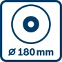 Symbol für Bosch Professional Bohrhammer GBH 18V-18 X mit 180 mm Durchmesser.