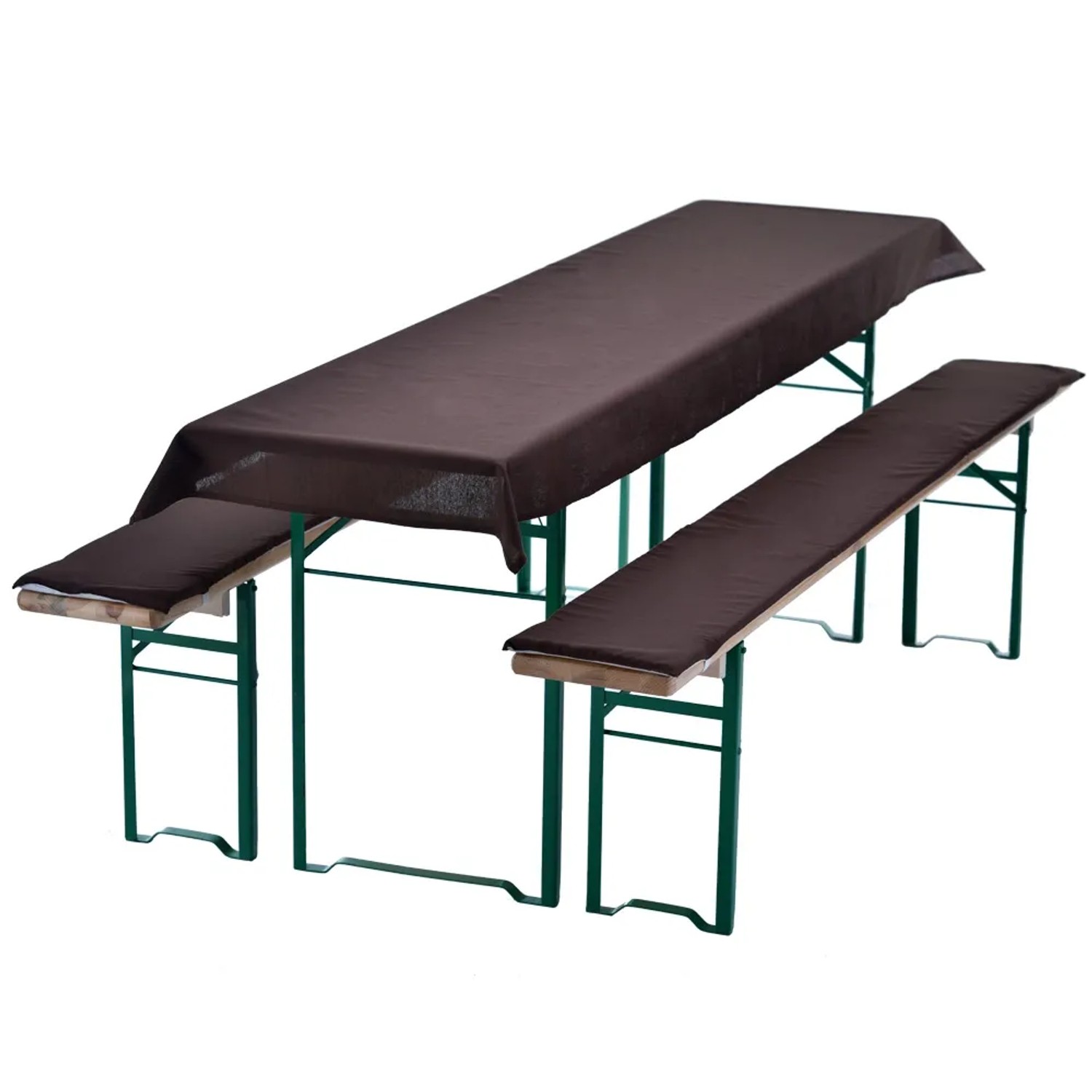 NYVI Bierbankauflagen Set 240x70cm Uni Braun