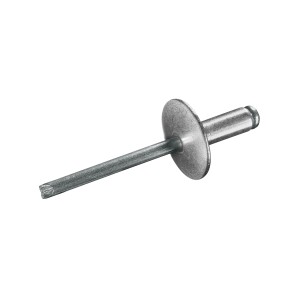 GOEBEL Blindniete 5,0x18,0 mm, Aluminium/Stahl, Großkopf. Standard Popniete für Zangen.