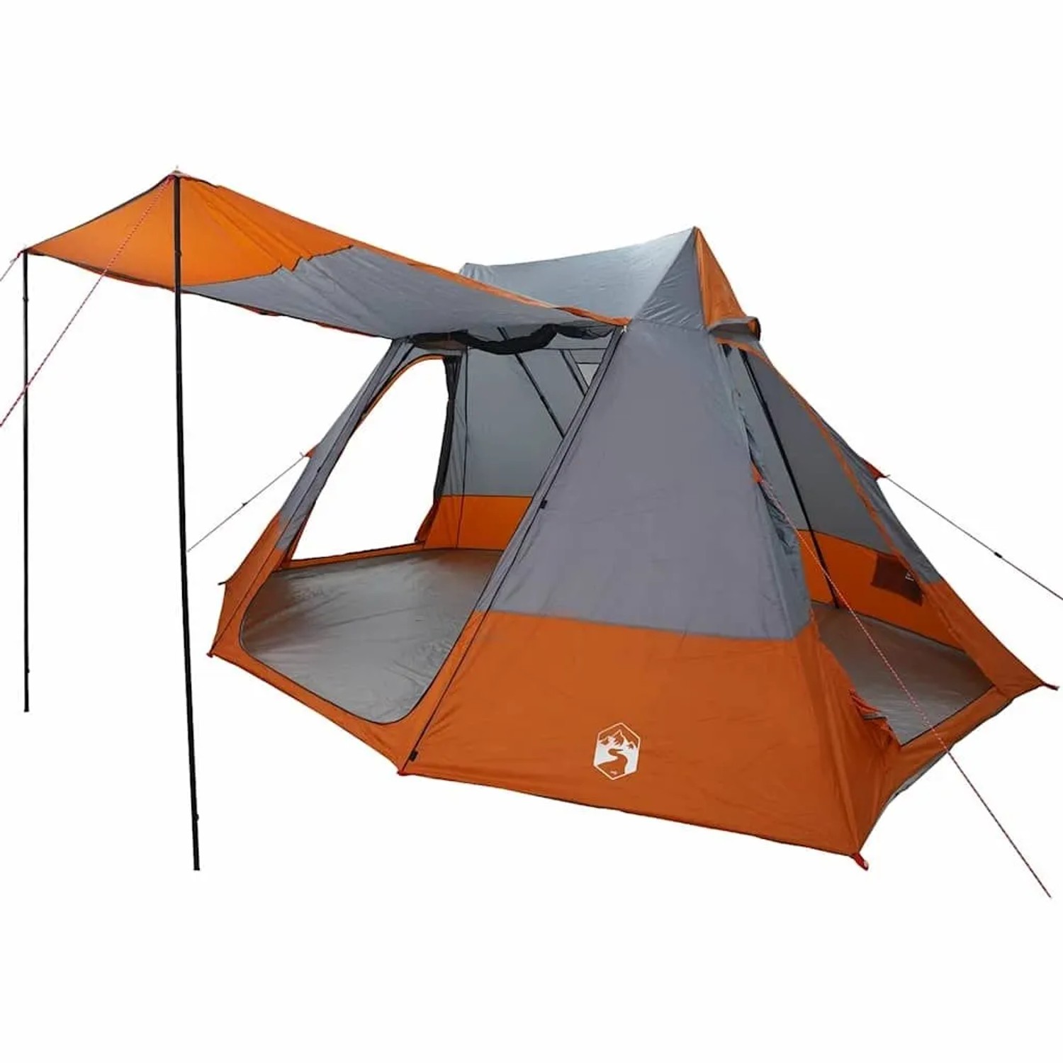 vidaXL Campingzelt mit Dach Grau und Orange 482 x 360 x 227 cm Taft 4200118 günstig online kaufen