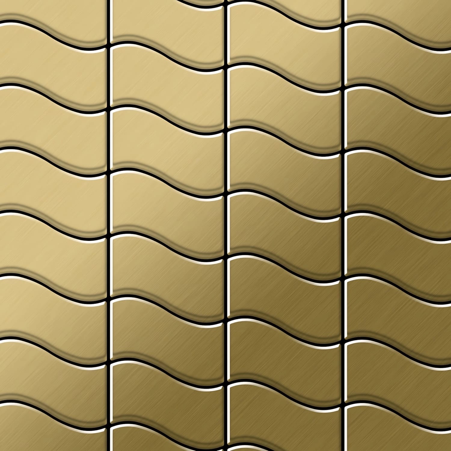 ALLOY Mosaik Fliese Massiv Metall Titan Gebürstet Gold 1,6mm Stark Flux-ti- günstig online kaufen