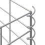 Detailansicht: Furnicato Gabionen-Hochbeet (3 Stk.) aus Eisen, silbern, Maschenstruktur.