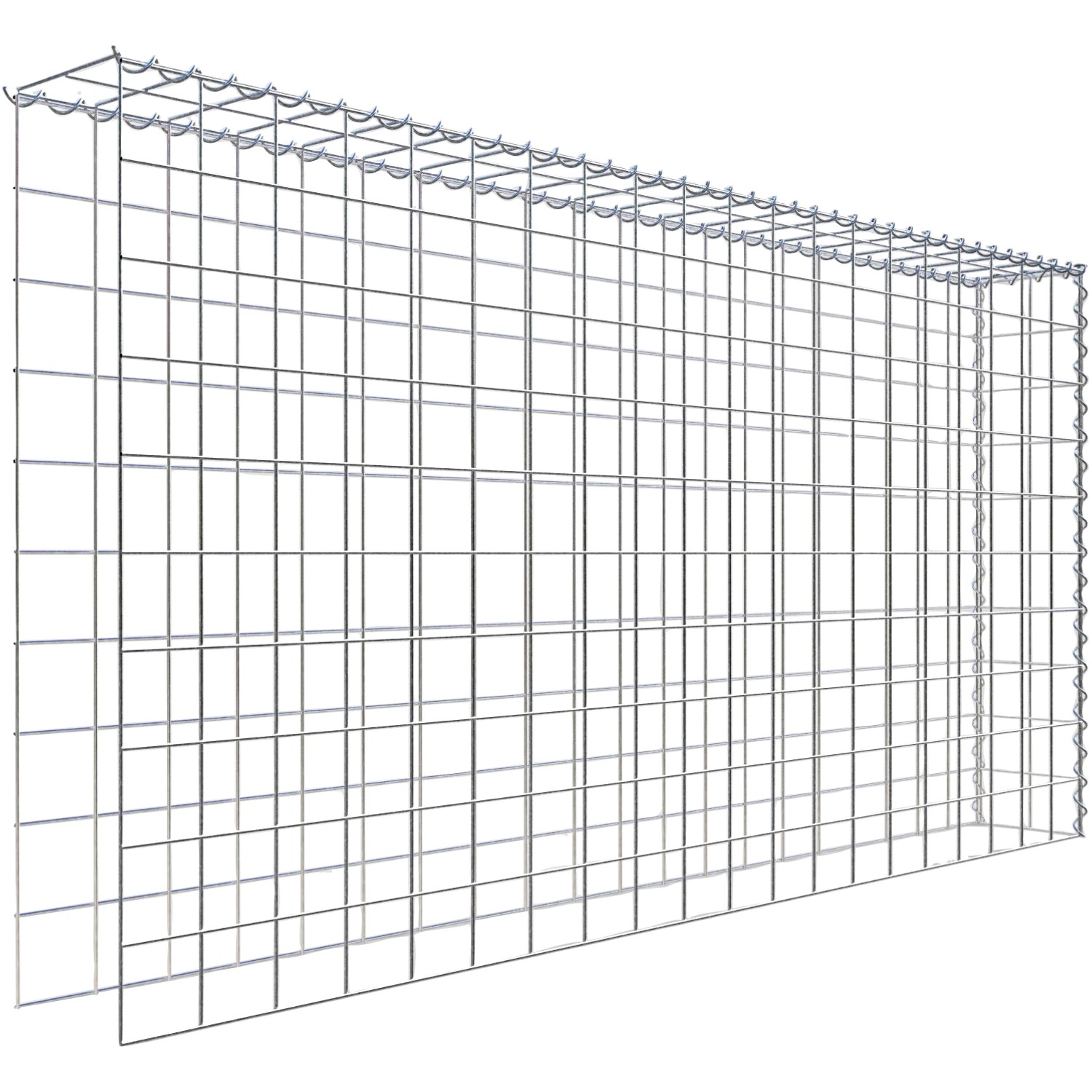 Gabiona Gabione-Anbaukorb Typ 4 100 x 200 x 20 cm Maschenw 10 x 10 cm
