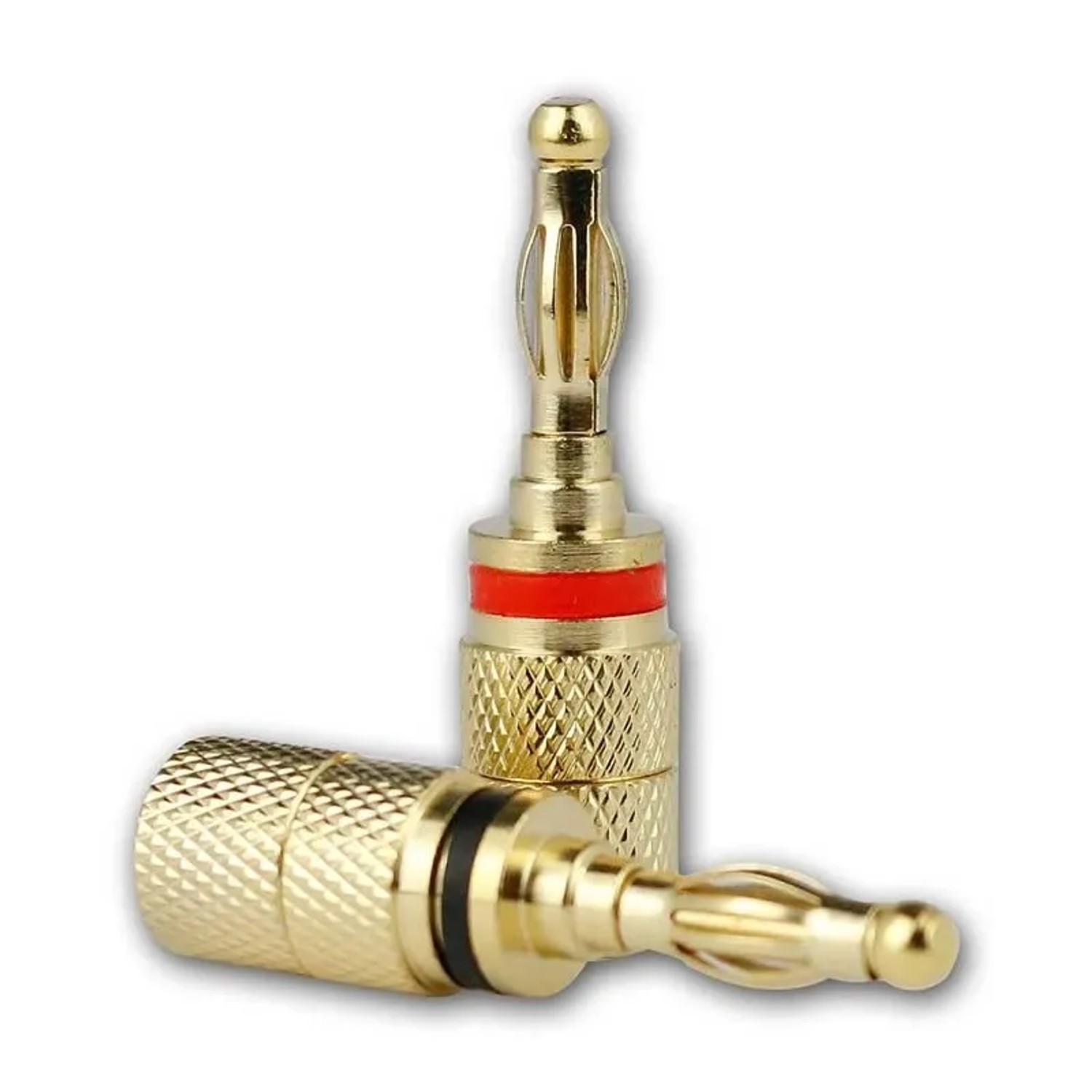 Dynavox Bananenstecker Rot Schwarz 4er-Set L20 Golden