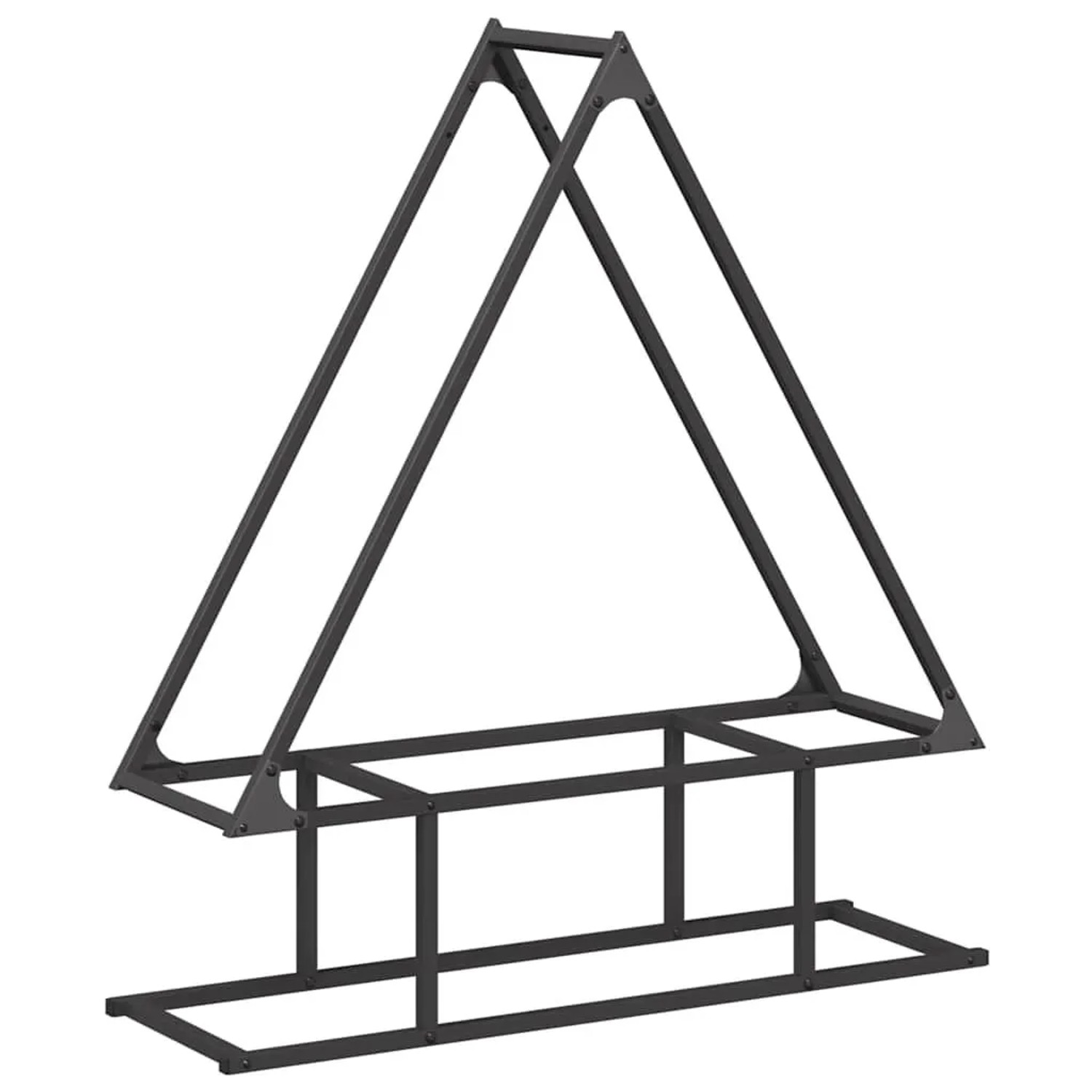 vidaXL Brennholzregal Schwarz 80x25x90 cm Kaltgewalzter Stahl 864315