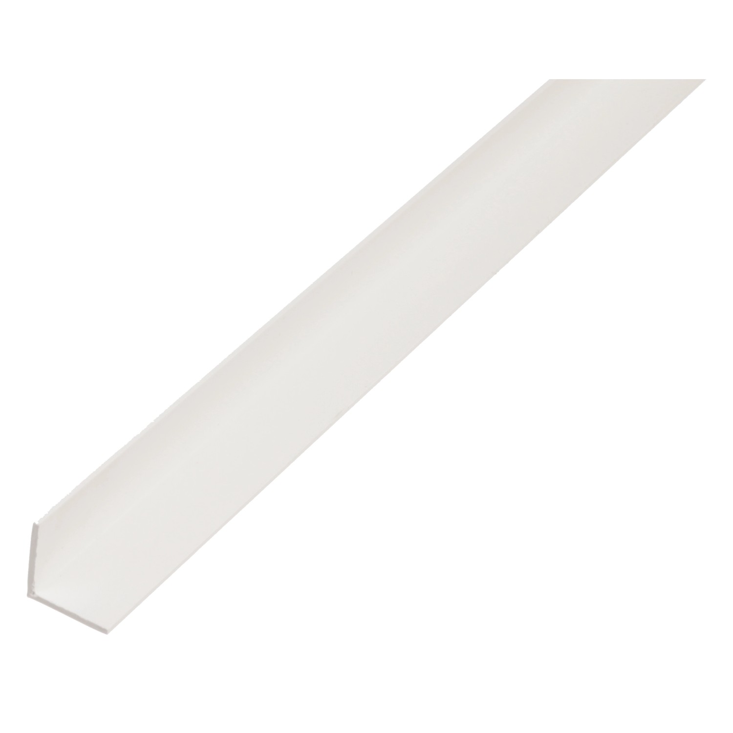 Winkelprofil ungleichschenklig Kunststoff 10 mm x 40 mm x 1.000 mm Weiß