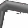 Justus Rohr-Set Standard, Ø 150 mm, gussgrau, mit Drosselklappe für Kamin & Ofen.