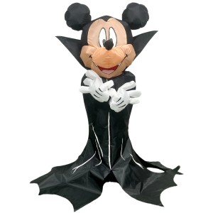 Aufblasbarer Disney Mickey Vampir, 120 cm, als Halloween Gartendeko.