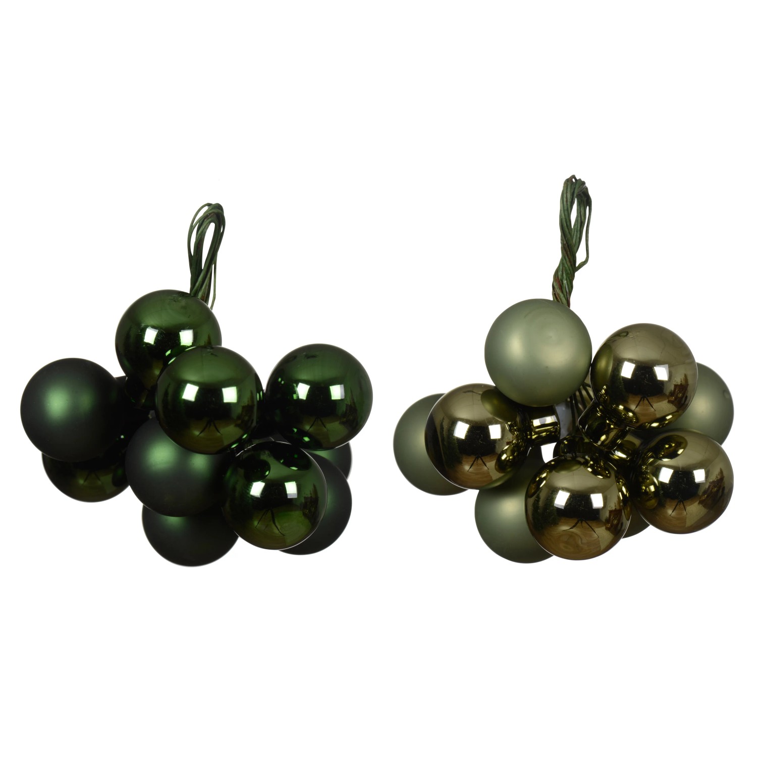 Weihnachtskugel-Bündel 10 Stück Farbauswahl Ø 2 cm Grün