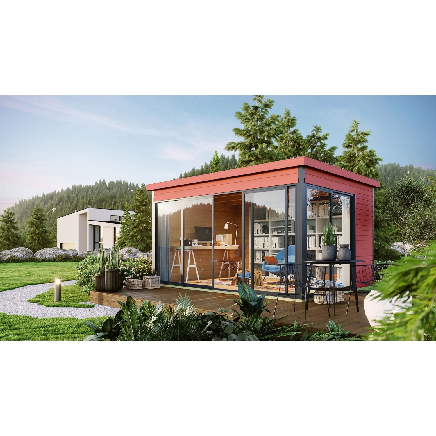 Lasita Gartenhaus Domeo 4 Schwedenrot 418 cm x 321,9 cm