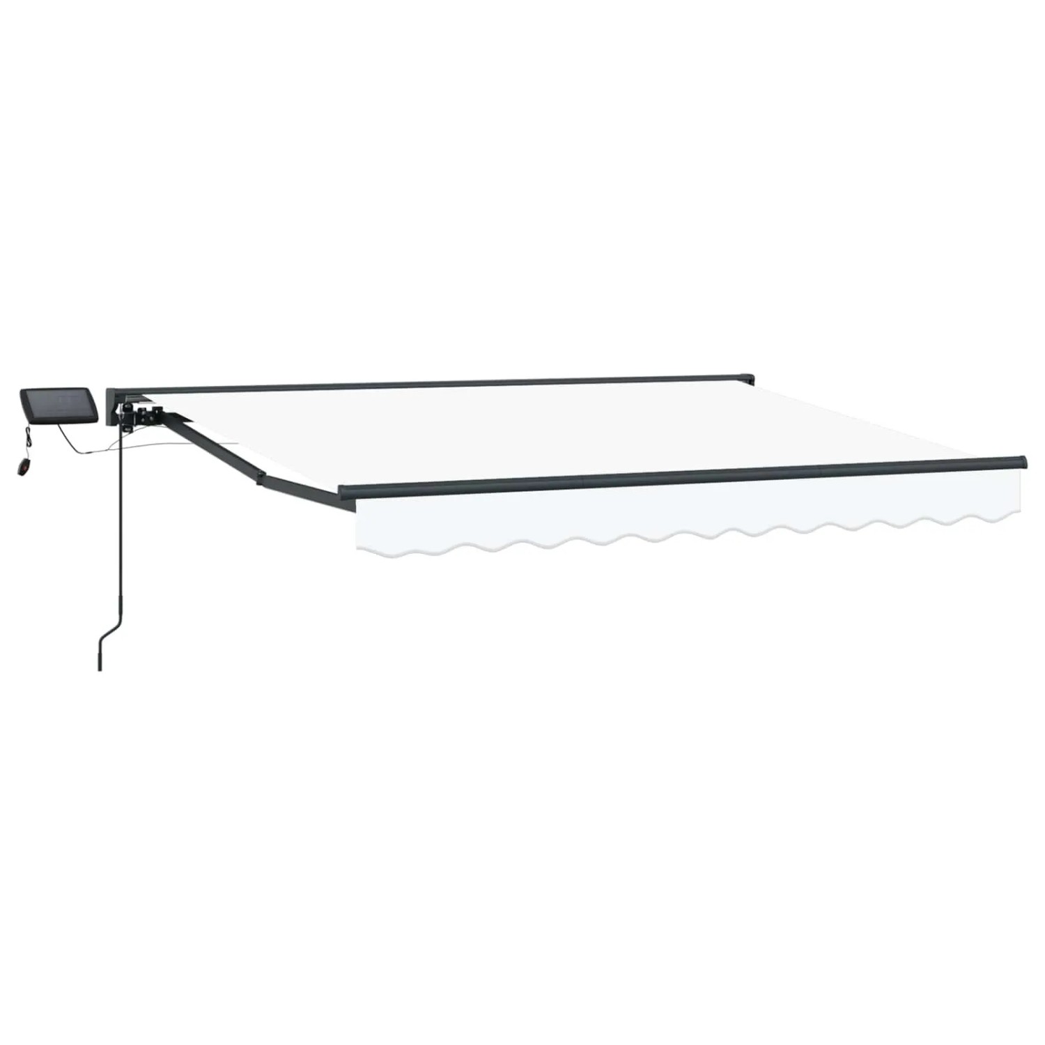 vidaXL Manueller Markisenrahmen mit LEDs Weiß 3,5 x 2,5 m 3420833
