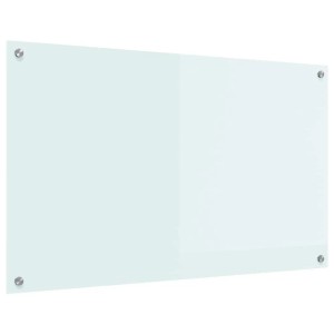 vidaXL Küchenrückwand Weiß 100 x 60 cm Gehärtetes Glas 42018019