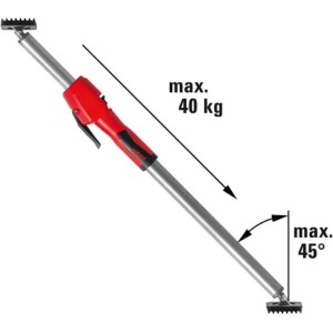 Bessey Deckenstütze STE 2500, Montagestütze mit Stahlrohr und rotem Griff für Innenausbau.