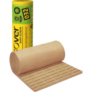 Isover Integra UKF 032 Klemmfilz, 30mm, Rolle mit Vlieskaschierung für Untersparrendämmung.