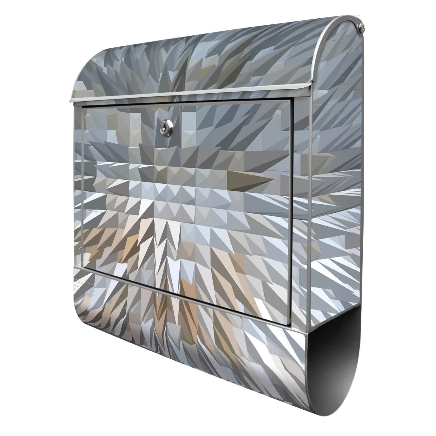 Banjado Design Briefkasten Silber Pulverbeschichtet 39x47x14cm 2 Schlüssel günstig online kaufen