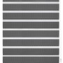 Gardinia Doppelrollo EasyFix, 60x150 cm, anthrazit. Rollo mit abwechselnd transparenten und blickdichten Streifen.