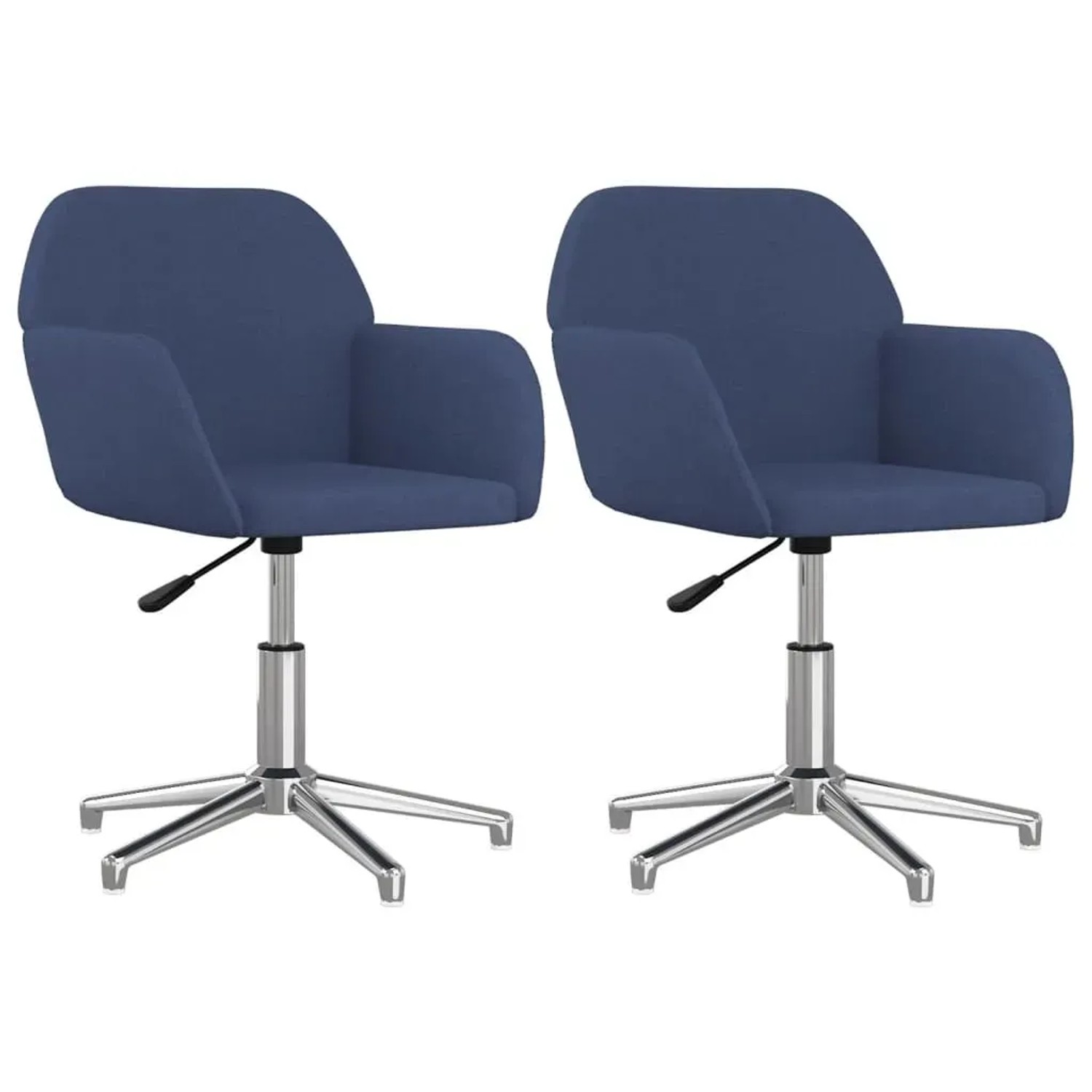 vidaXL Esszimmerstühle 2 Stk Drehbar Blau Stoff 3103042