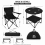 BigDean Camping Set 4x Campingstühle & 1x Campingtisch Campingstuhl mit Tisch Set Klappbar Camping Tisch Stuhl Set Campingstuhl Faltbar Angelstuhl_3
