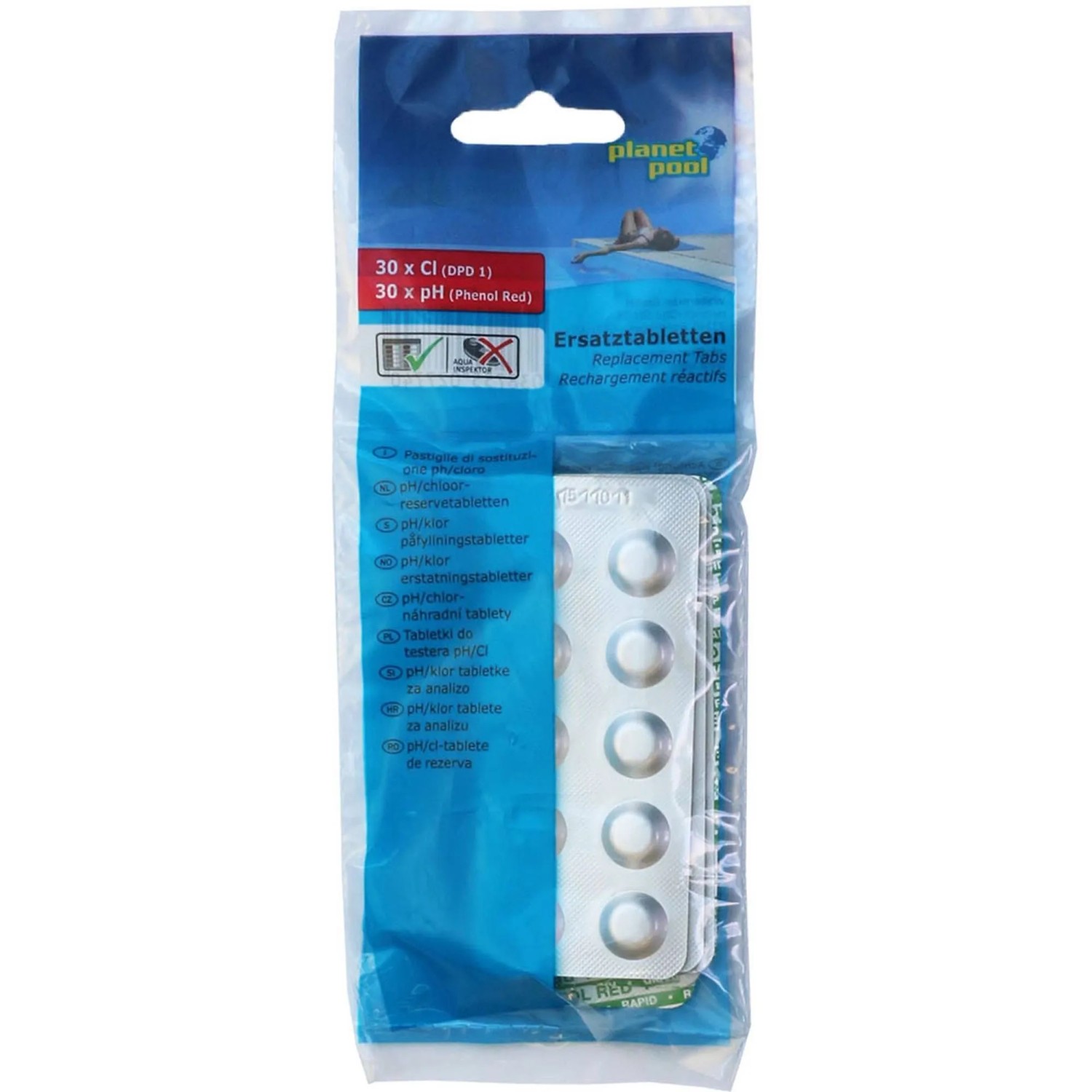 Planet Pool pH und Chlor Ersatztabletten mit je 30 Tabletten geblistert