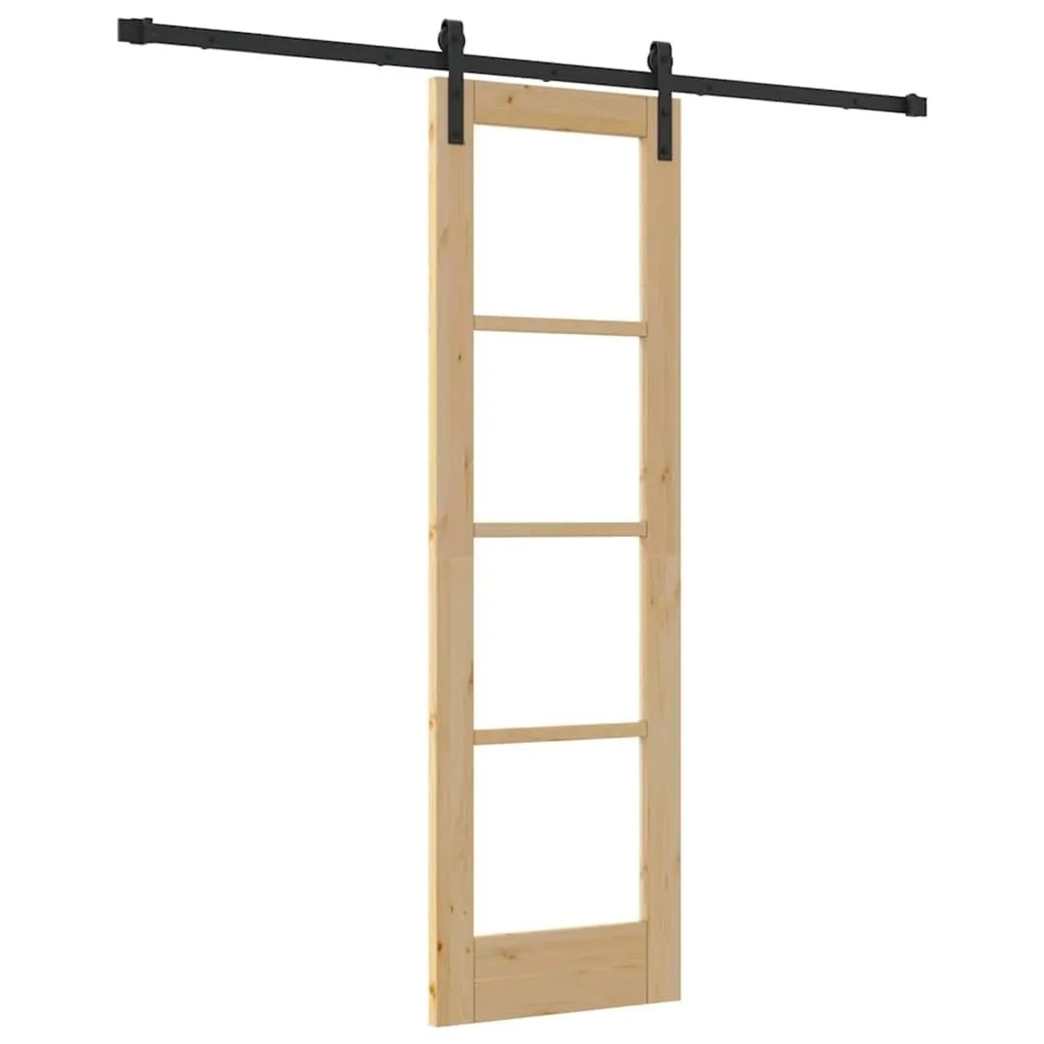vidaXL Schiebetür ORKDAL Natur und Schwarz 61 x 198,5 cm 3331845