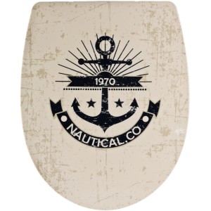 Sanitop-Wingenroth WC-Sitz Ankern mit maritimen Dekor und Absenkautomatik.