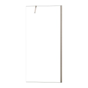 AICA Walk-In Duschkabine, 140x200cm, 8mm ESG Glas, chromglänzender Rahmen, mit Stabilisator.