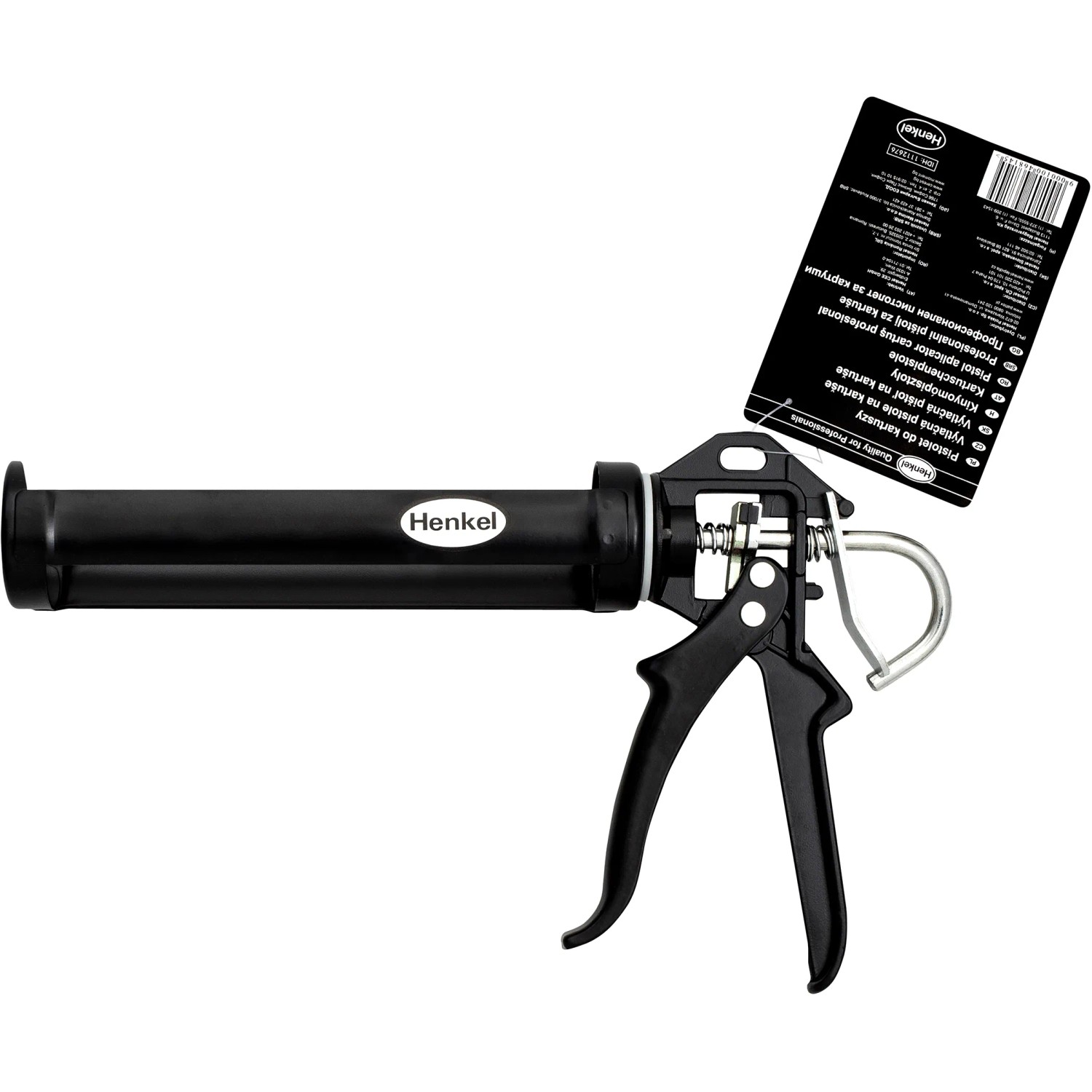 Pattex Metall Kartuschenpistole, schwarz, für Kleber und Dichtstoffe.