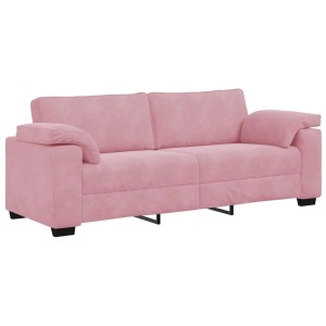 vidaXL 3-Sitzer-Sofa Rosa 178 cm Samt 4105280