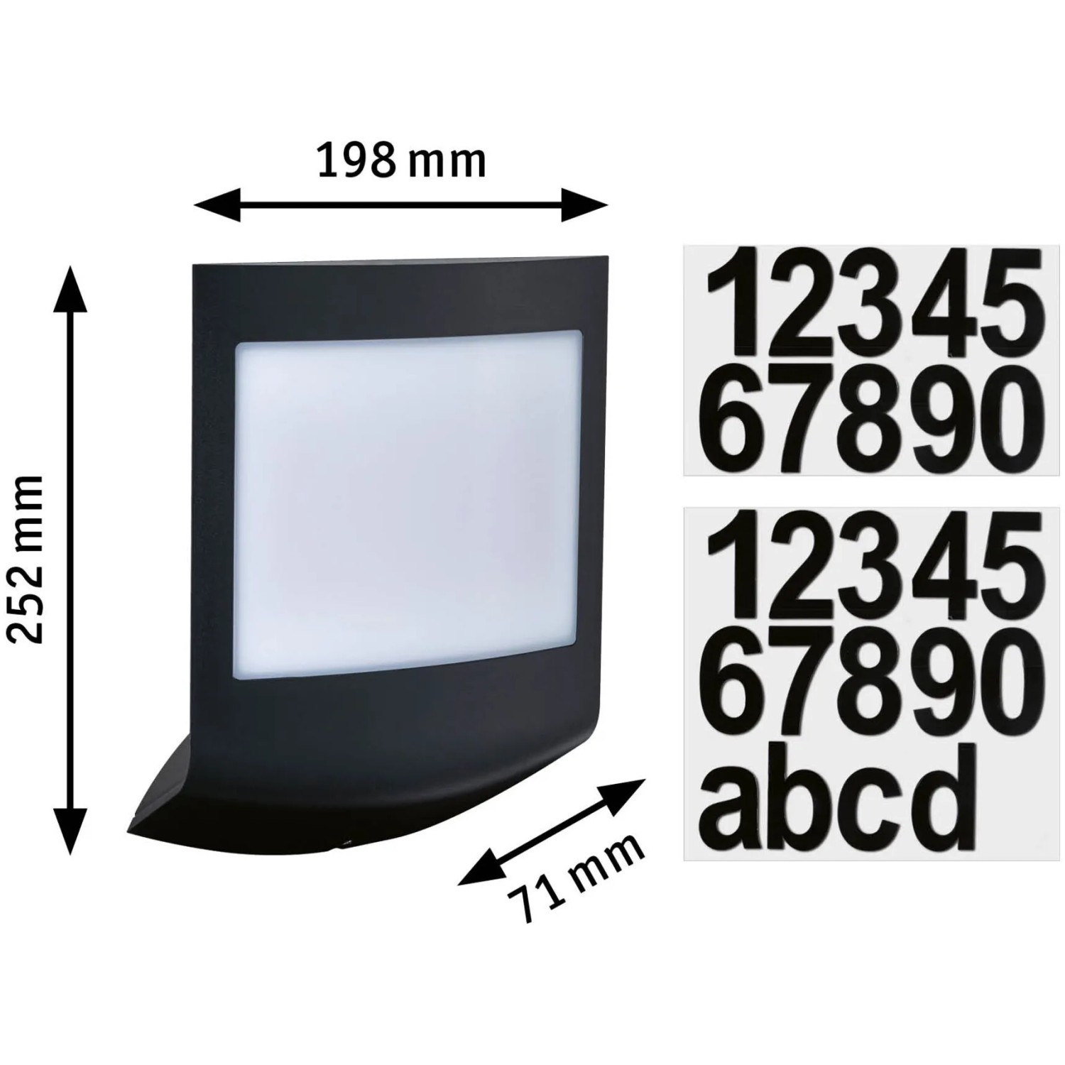 Paulmann LED-Außenwandleuchte Padea mit Sensor, anthrazit, inklusive Hausnummern
