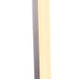 Moderne LED-Stehleuchte Bones 2 in Chrom mit warmweißem Licht für Wohnräume.