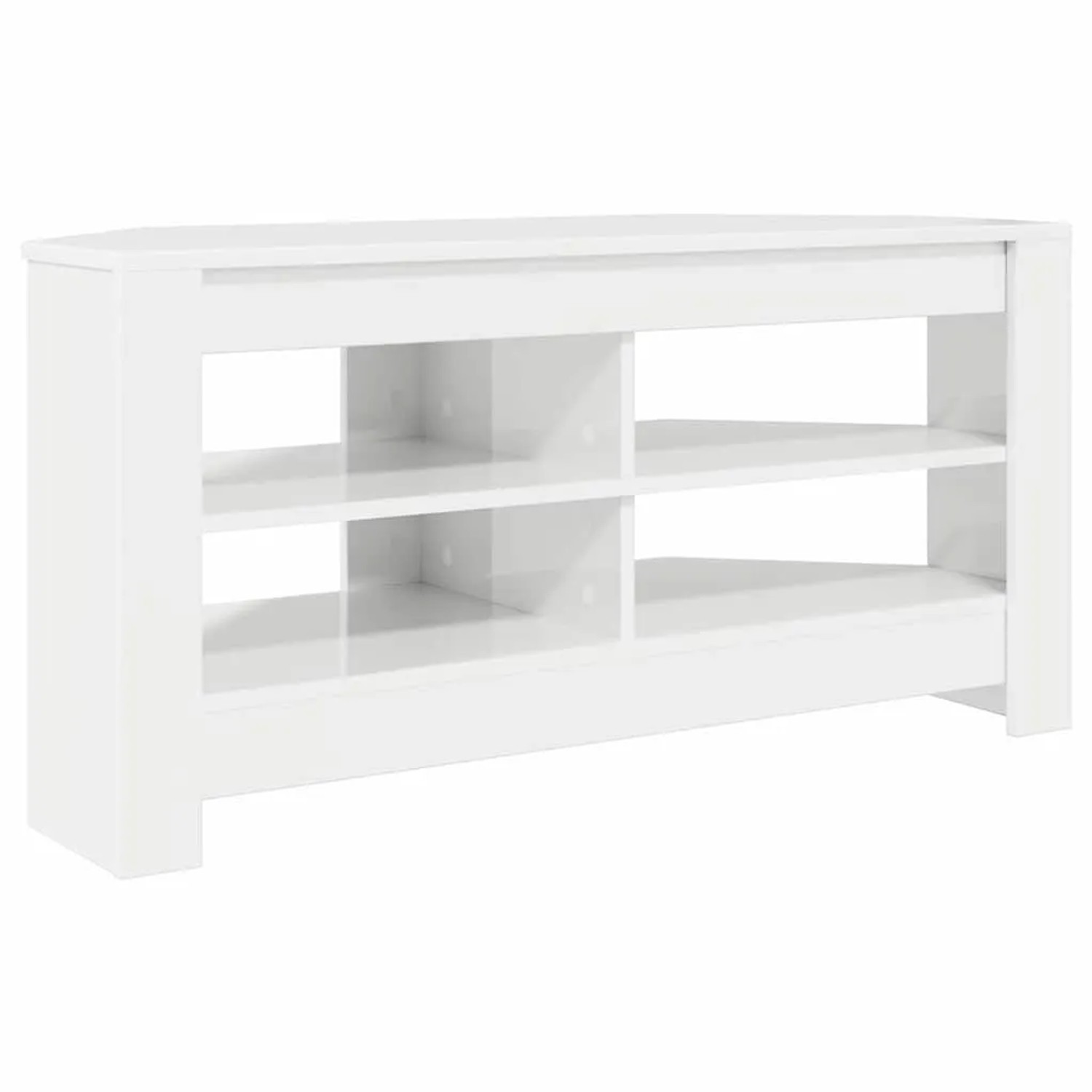 vidaXL EckTVSchrank Hochglanz Weiß 102 x 40,5 x 45 cm Holzwerkstoff 889779