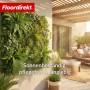 Floordirekt Pflanzenwand Spring Garden, 100x100 cm, mit vielfältigen Kunstpflanzen auf Terrasse. Pflegefrei & langlebig.