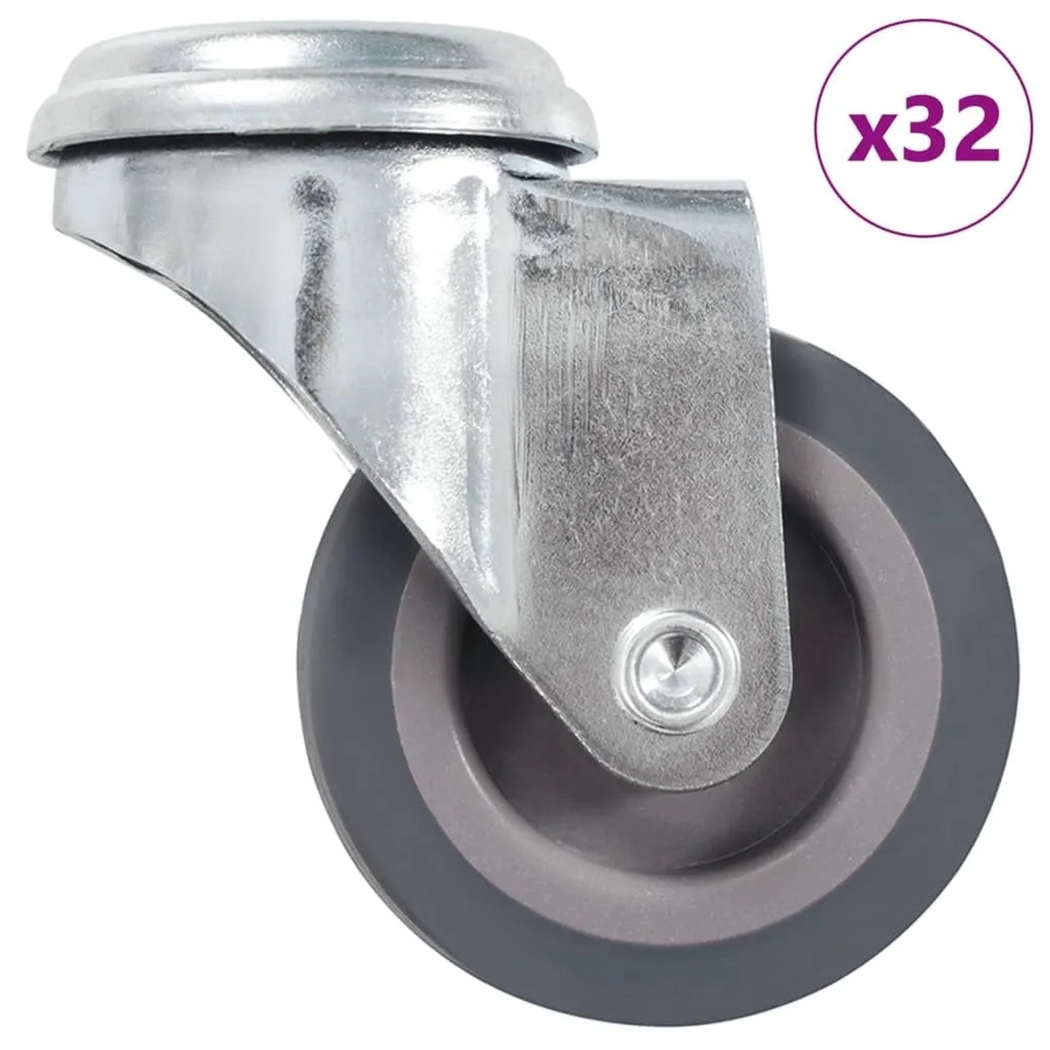 vidaXL 32 Stk Lenkrollen mit Bolzenloch 50 mm 277845