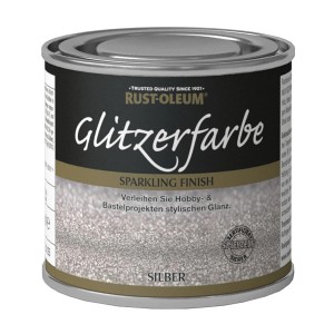 Dose Glitzerfarbe Silber 125ml von Rust-Oleum für Effektfarben und glänzende Oberflächen.