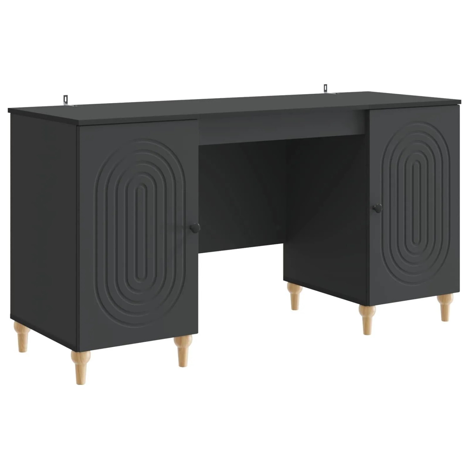 vidaXL Schreibtisch mit Regal Schwarz 142,5 x 50 x 75 cm Holzwerkstoff 3414577