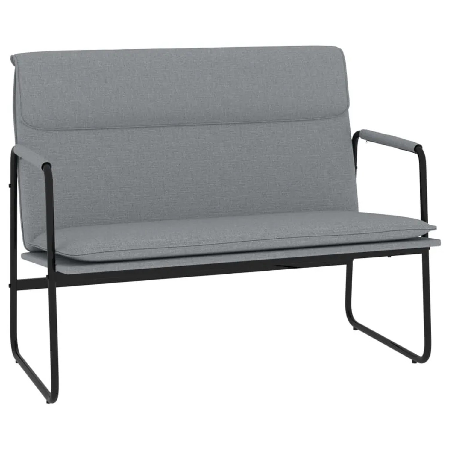 vidaXL Sitzbank Hellgrau 100x64x80 cm Stoff 351351