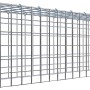 Gabiona Anbaukorb Typ 3, 30x100x20cm, Maschenweite 5x5cm, aus verzinktem Drahtgitter.