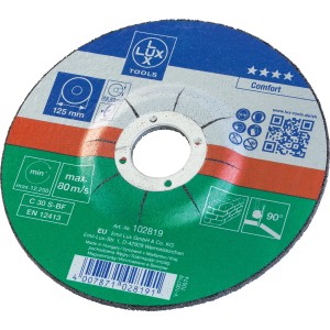 LUX Gewebe-Trennscheibe 125 mm gekröpft für Stein, Zubehör für Winkelschleifer.