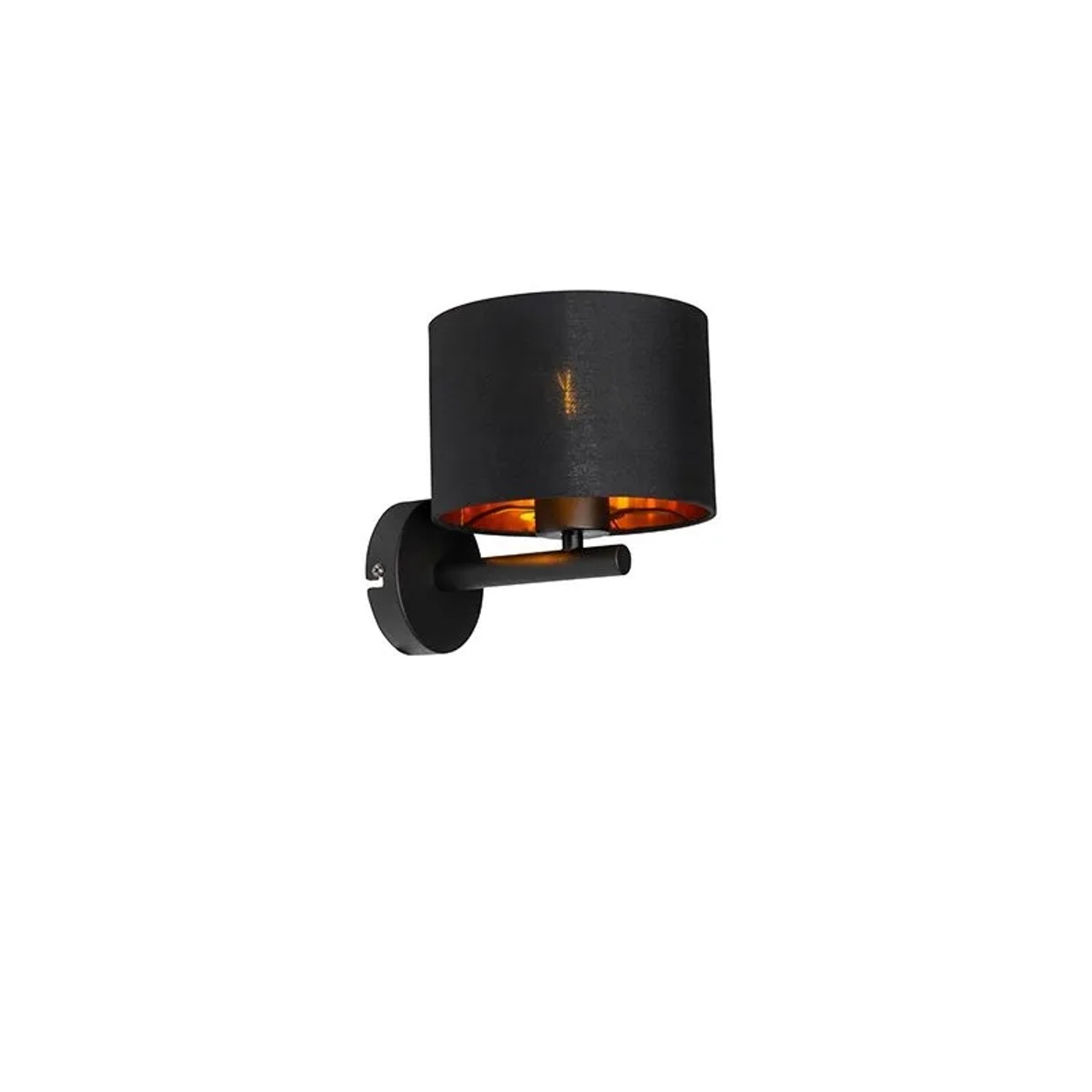 QAZQA Moderne Wandleuchte Schwarz mit Gold VT 1